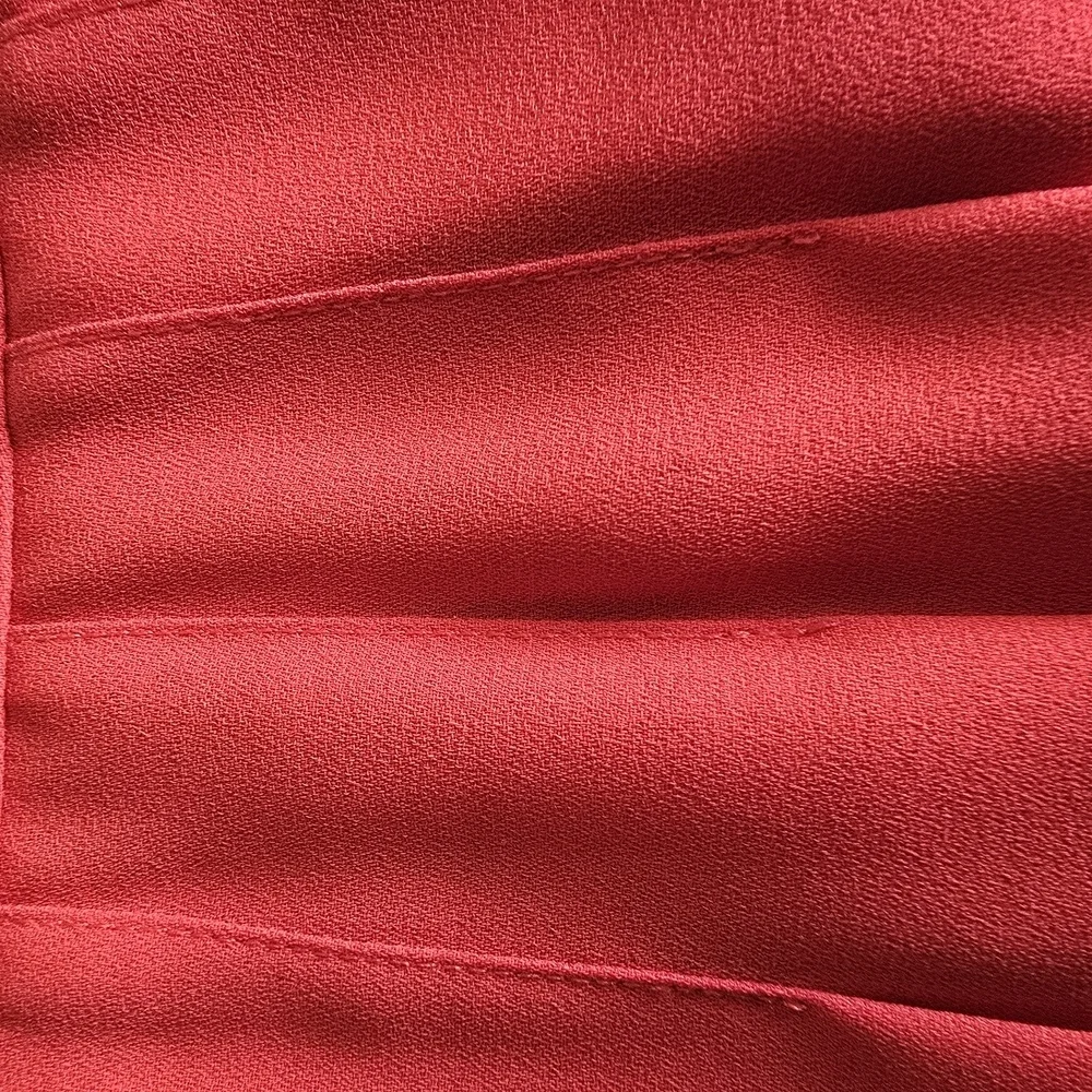 Liz Claiborne Red Pleated Midi Skirt Night Out - Picture 4 of 11